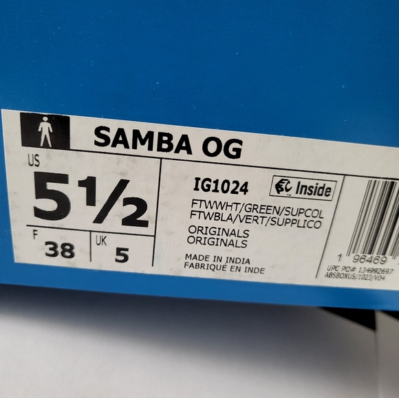 Samba OG size 5.5 green/white - Picture 6 of 7